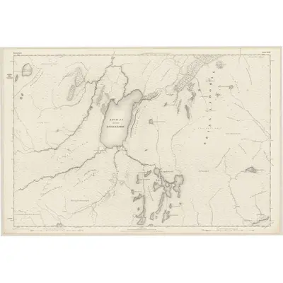 1874 Map of Sutherland, Sheet XXXIV, 1878 Print