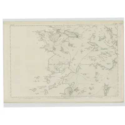 1875 Map of Sutherland, Sheet XXXIX, 1878 Print