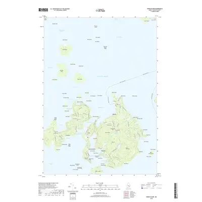 2018 Map of Swans Island, 2018 Print