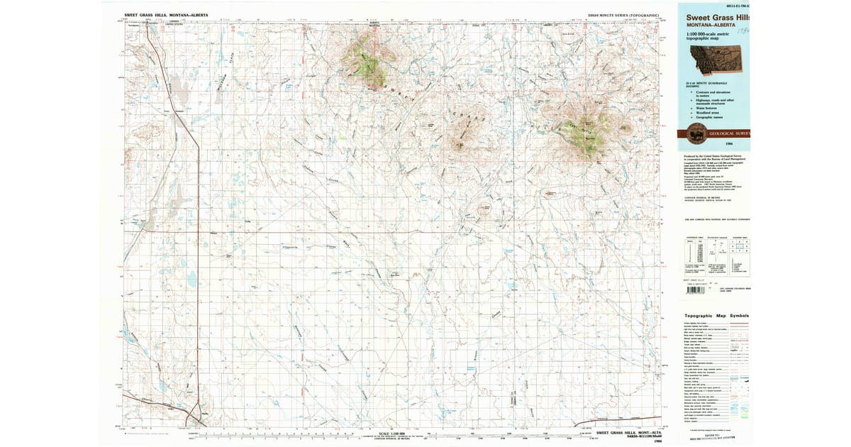 1980s Maps of Sweet Grass, MT | Pastmaps