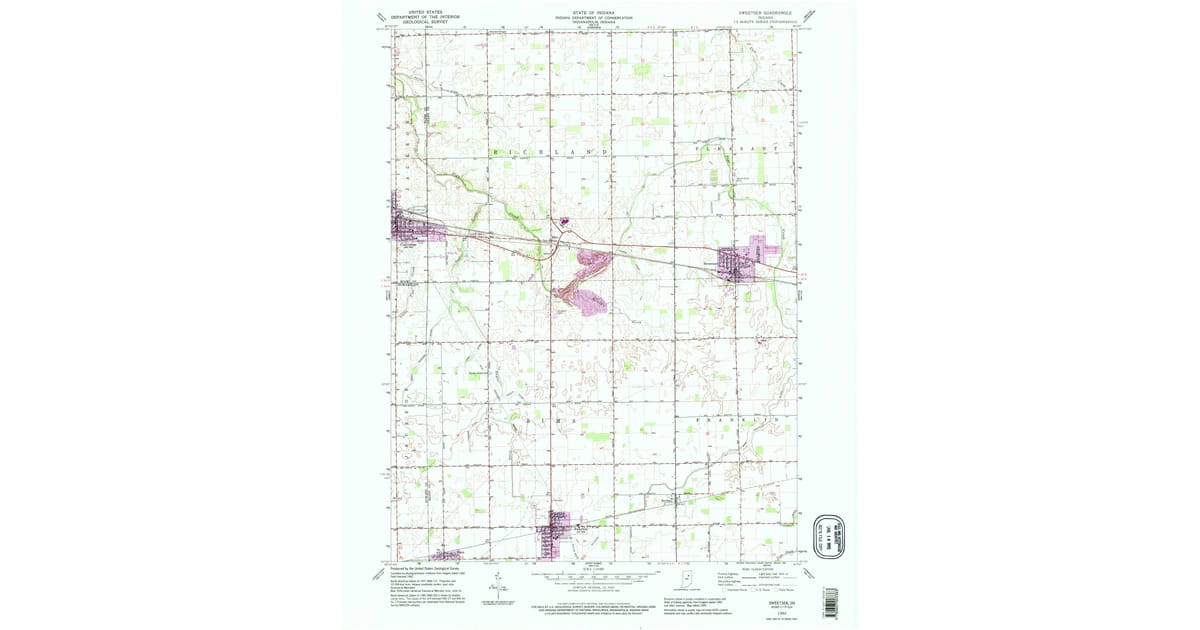 1990s Maps of Swayzee IN Pastmaps - Sweetser Grant County In Usgs Topo 1992 P1995 Og 1200x630 