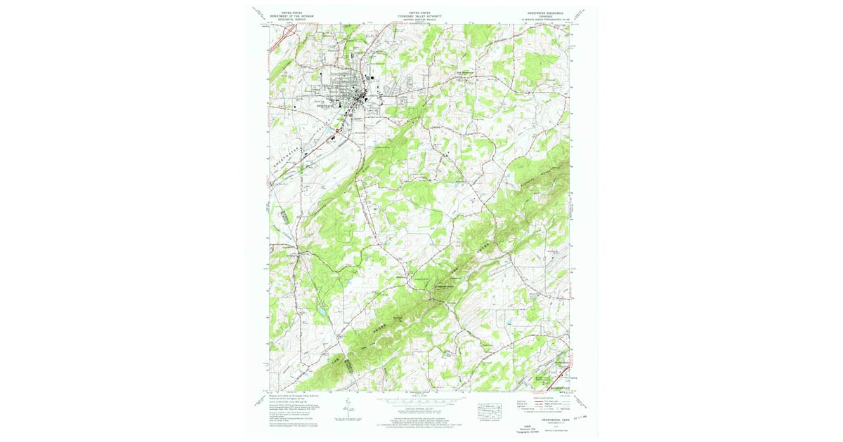 1974 Map of Sweetwater, TN — High-Res | Pastmaps