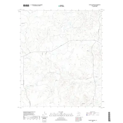 2019 Map of Tackett Mountain, 2019 Print