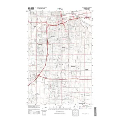 2014 Map of Tacoma South, 2014 Print