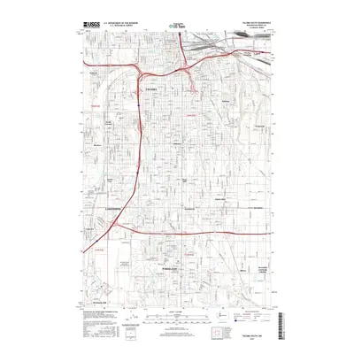 2017 Map of Tacoma South, 2017 Print