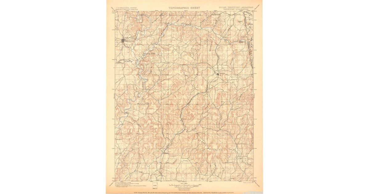 1900 1909 Maps of Westville OK - Tahlequah Adair County Ok Usgs Topo 1901 Og 1200x630 