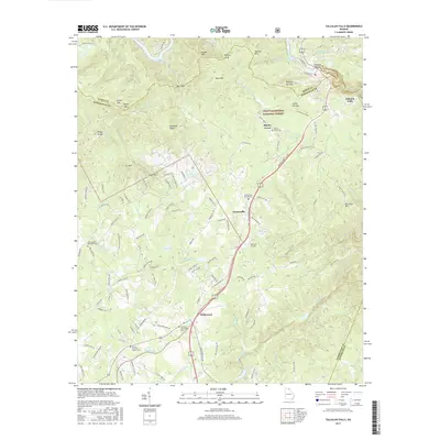 2017 Map of Tallulah Falls, 2017 Print