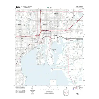 2012 Map of Tampa, 2012 Print