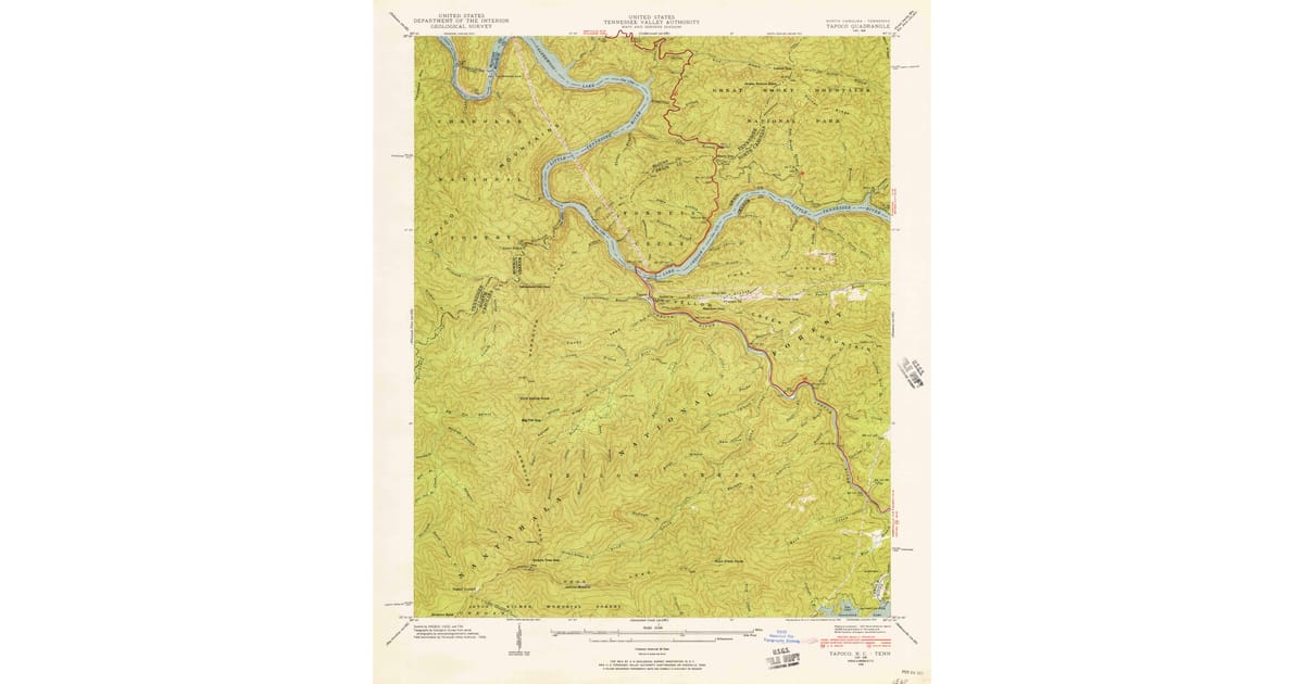 Tapoco Map 1940 Map of Tapoco, Jenkins Meadow, NC — High-Res | Pastmaps