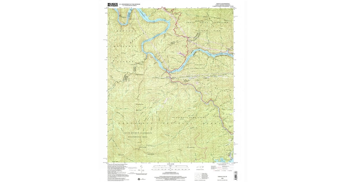 Tapoco Map 2000s (21st Century) Maps of Monroe County, TN | Pastmaps