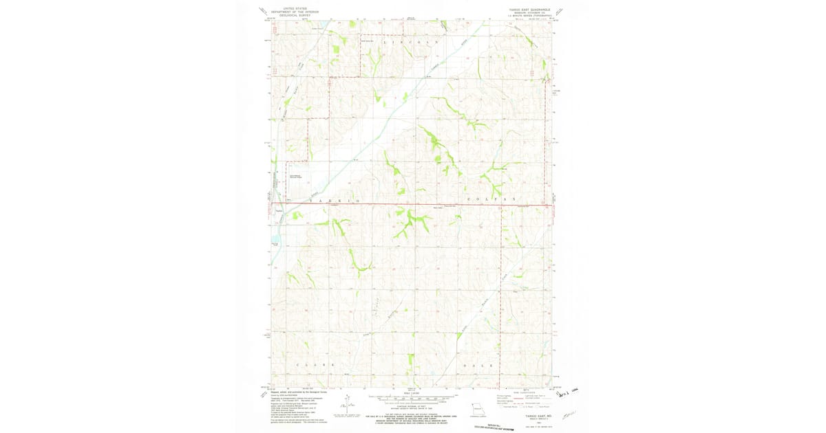 Atchison County 1981 Map of Tarkio East, Atchison County, MO — High-Res | Pastmaps