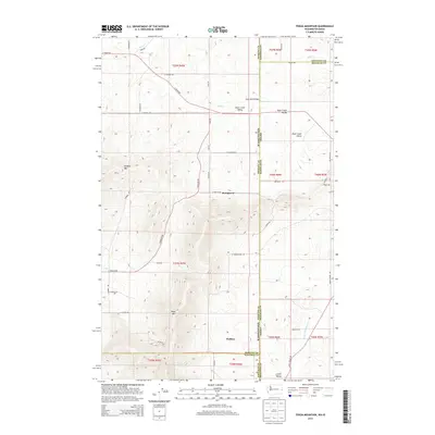 2014 Map of Tekoa Mountain, 2014 Print