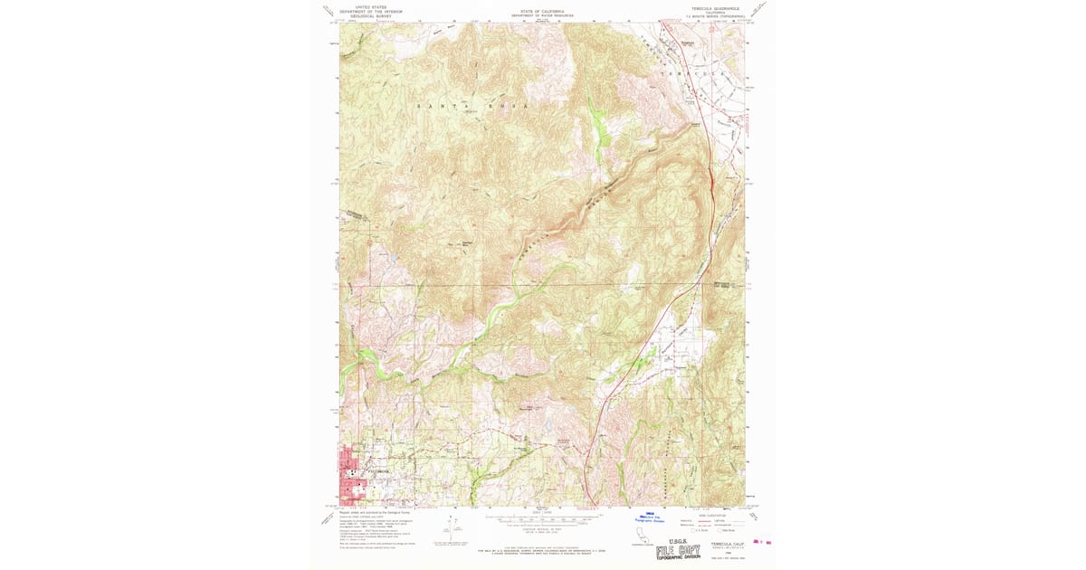 1968 Map of Temecula, CA — High-Res | Pastmaps