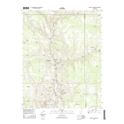 2017 Map of Temple of Sinawava, 2017 Print