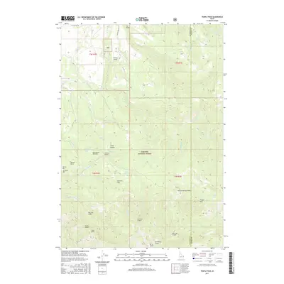 2017 Map of Temple Peak, 2017 Print