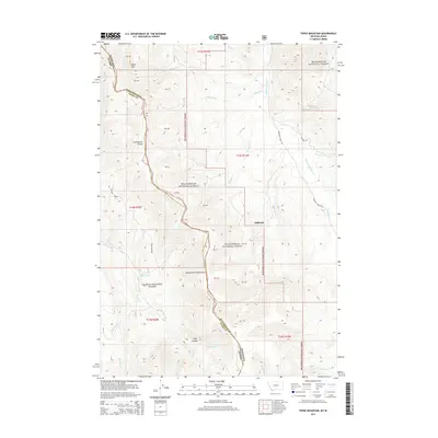2014 Map of Tepee Mountain, 2014 Print