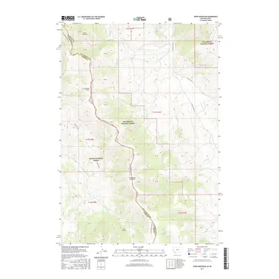2017 Map of Tepee Mountain, 2017 Print