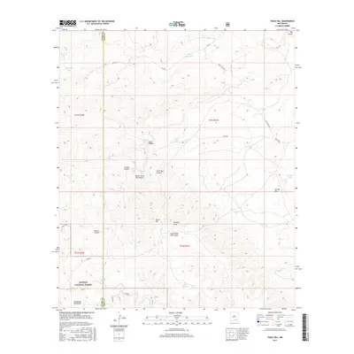2017 Map of Texas Hill, 2017 Print