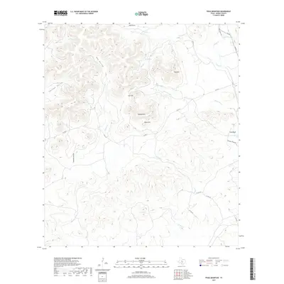 2019 Map of Texas Mountain, 2019 Print