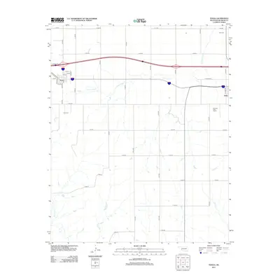 2012 Map of Texola, 2012 Print