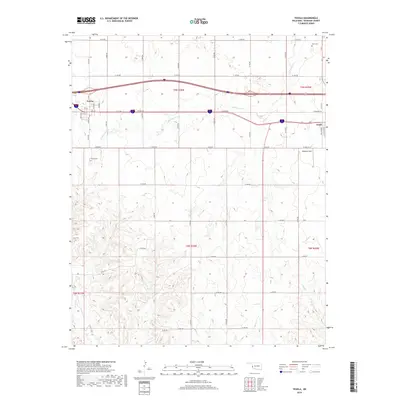 2018 Map of Texola, 2018 Print