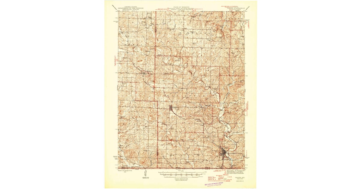 1946 Map of Thayer, MO — High-Res | Pastmaps