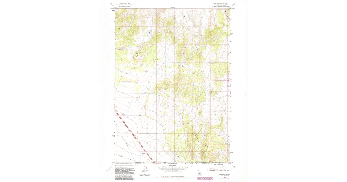 Oneida Florida Map 1973 Map of The Cove, Oneida County, ID — High-Res, 1984 Print | Pastmaps