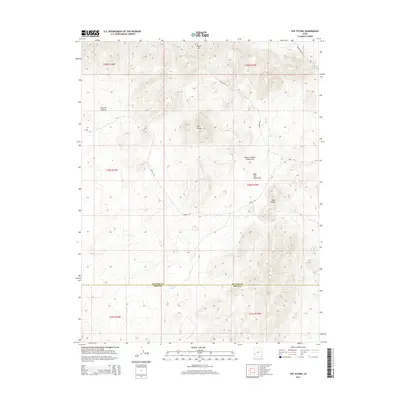 2014 Map of The Tetons, 2014 Print
