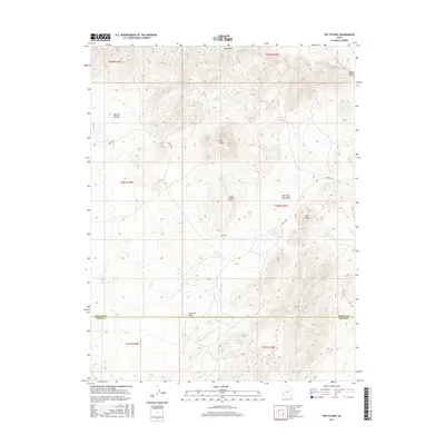 2017 Map of The Tetons, 2017 Print