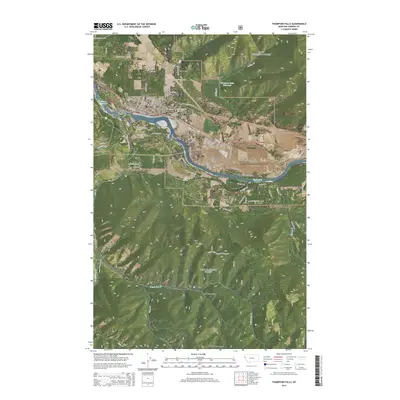 2014 Map of Thompson Falls, 2014 Print