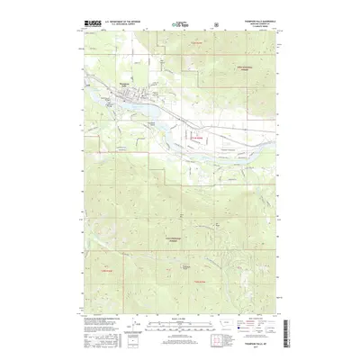 2017 Map of Thompson Falls, 2017 Print