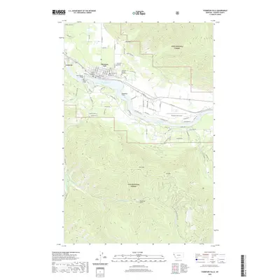 2020 Map of Thompson Falls, 2020 Print