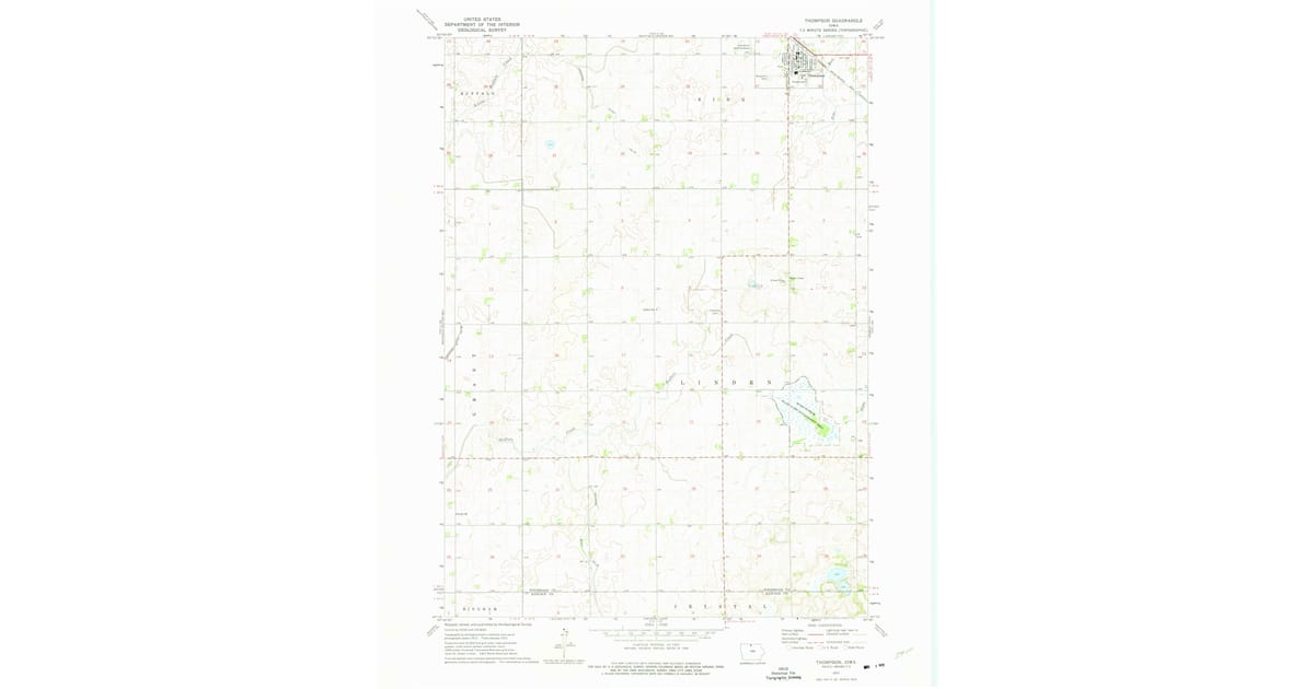 1972 Map of Thompson, IA — High-Res | Pastmaps