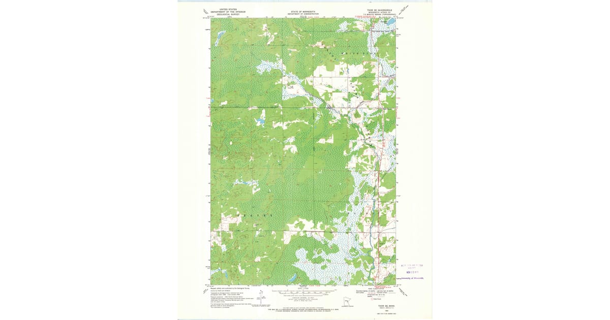 Thor Mn 1969 Map of Thor SE, Dads Corner, MN — High-Res | Pastmaps