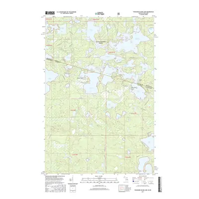 2017 Map of Thousand Island Lake, 2017 Print