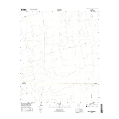 2016 Map of Three Bluff Draw NW, 2016 Print