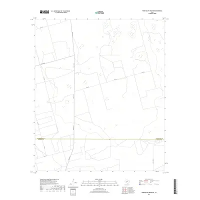 2019 Map of Three Bluff Draw NW, 2019 Print