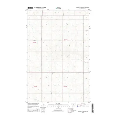 2014 Map of Three Buttes Creek West, 2014 Print