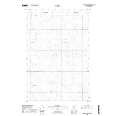 2020 Map of Three Buttes Creek West, 2020 Print