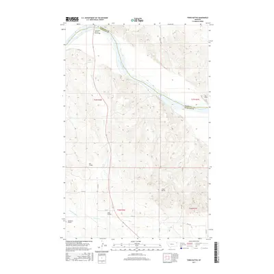 2017 Map of Three Buttes, 2017 Print