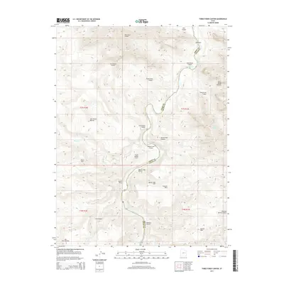2014 Map of Three Fords Canyon, 2014 Print