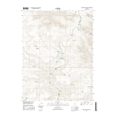 2017 Map of Three Fords Canyon, 2017 Print