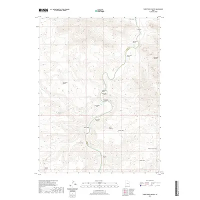 2020 Map of Three Fords Canyon, 2020 Print