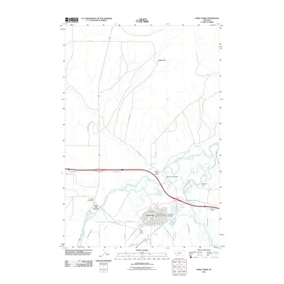 2011 Map of Three Forks, 2011 Print