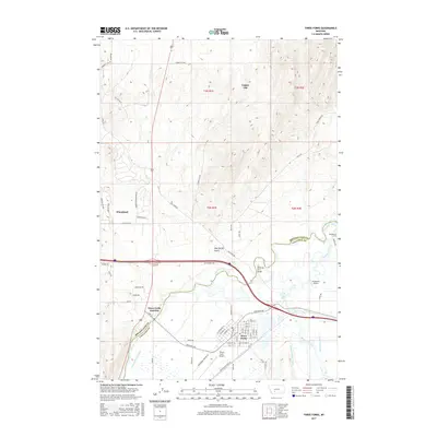 2017 Map of Three Forks, 2017 Print