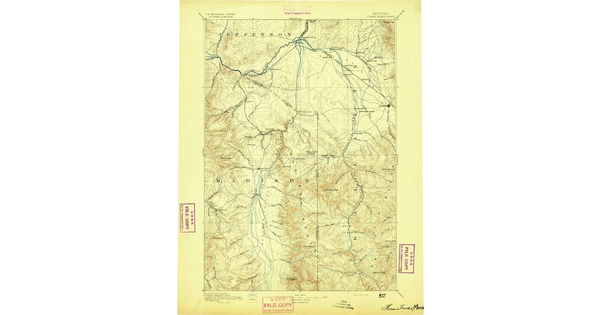 1890s Maps of Manhattan MT Pastmaps - Three Forks Madison County Mt Usgs Topo 1894 Og 1200x630 