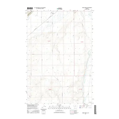 2017 Map of Three Forks SE, 2017 Print