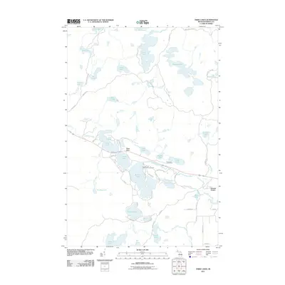 2011 Map of Three Lakes, 2011 Print