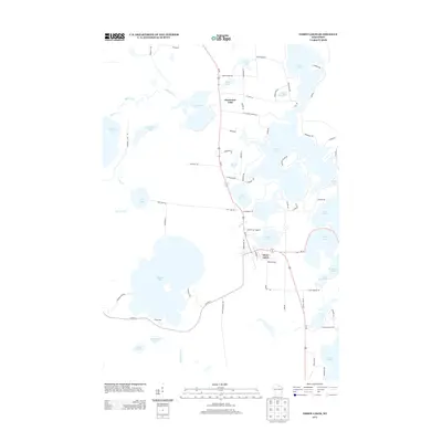 2013 Map of Three Lakes, 2013 Print