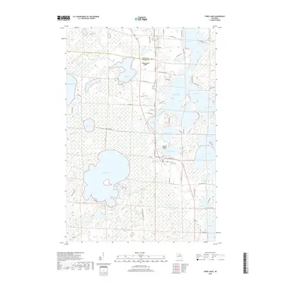 2018 Map of Three Lakes, 2018 Print